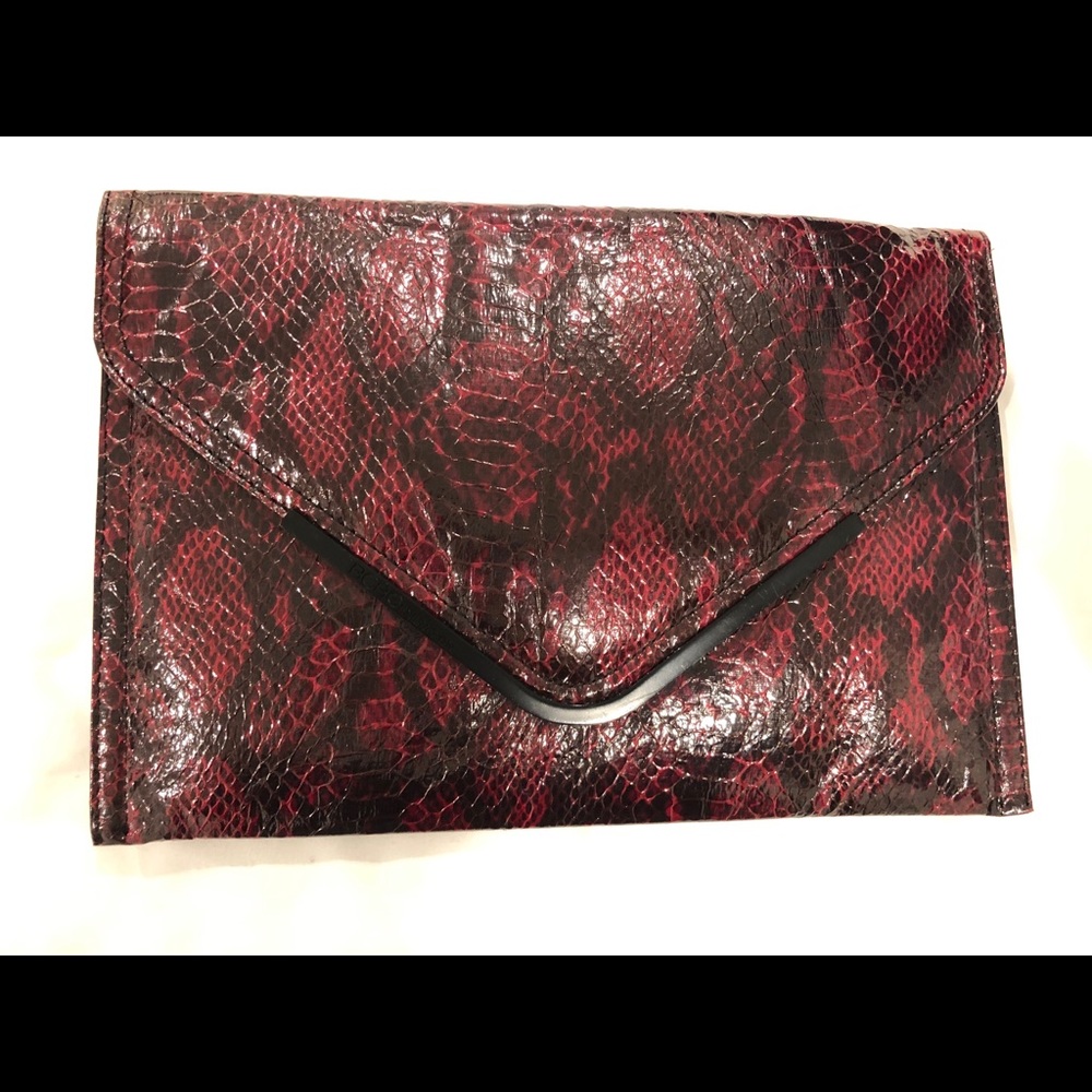 Bcbg snakeskin envelope clutch